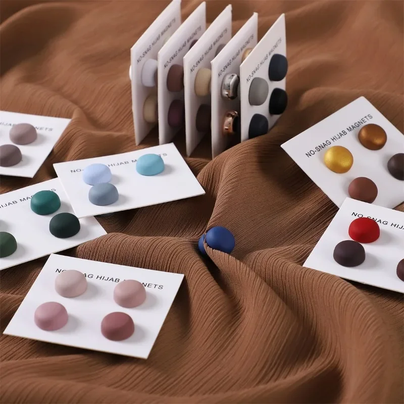 Embroidery Hijab - 4 шт./карта, матовый магнит, булавки для