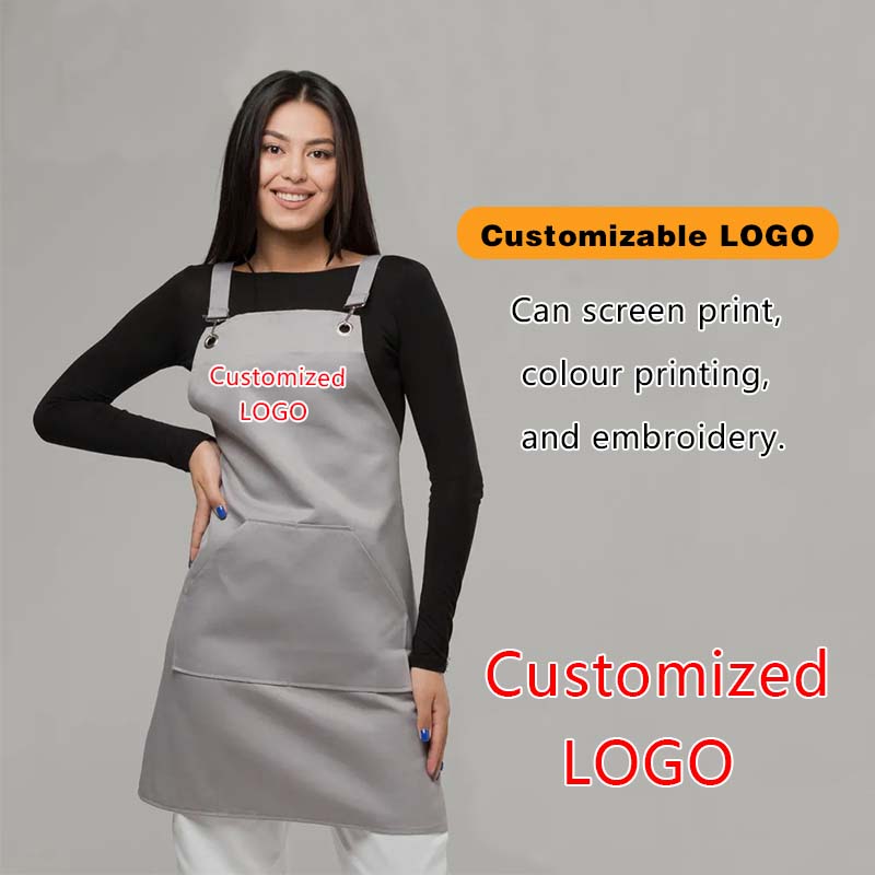 Embroidery Kitchen - Унисекс, настраиваемый логотип компании, кухонный фартук,