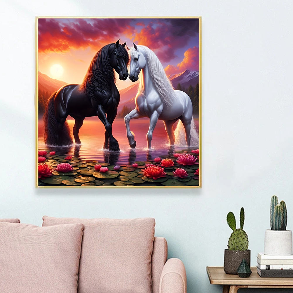 Набор для алмазной живописи Hu – обзор и цена Embroidery Horse