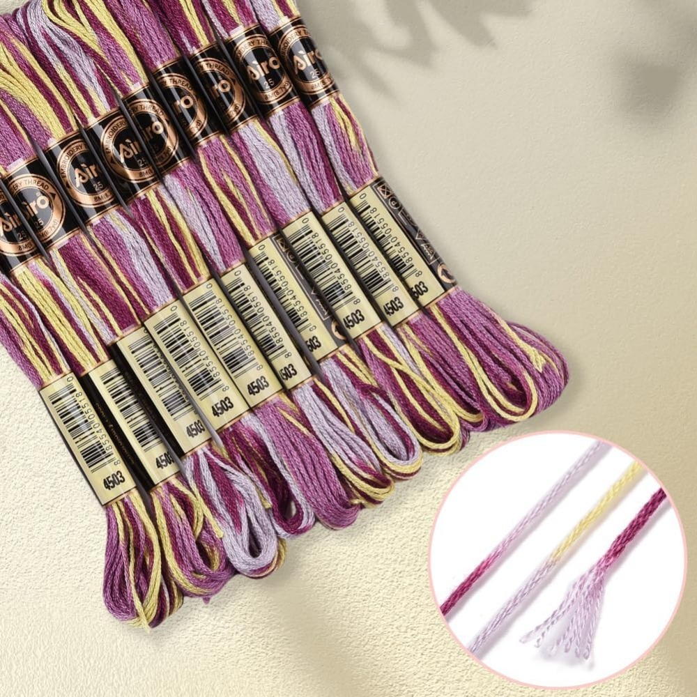 6-прядная фиолетовая разноцвет – обзор и цена Embroidery Kit Set