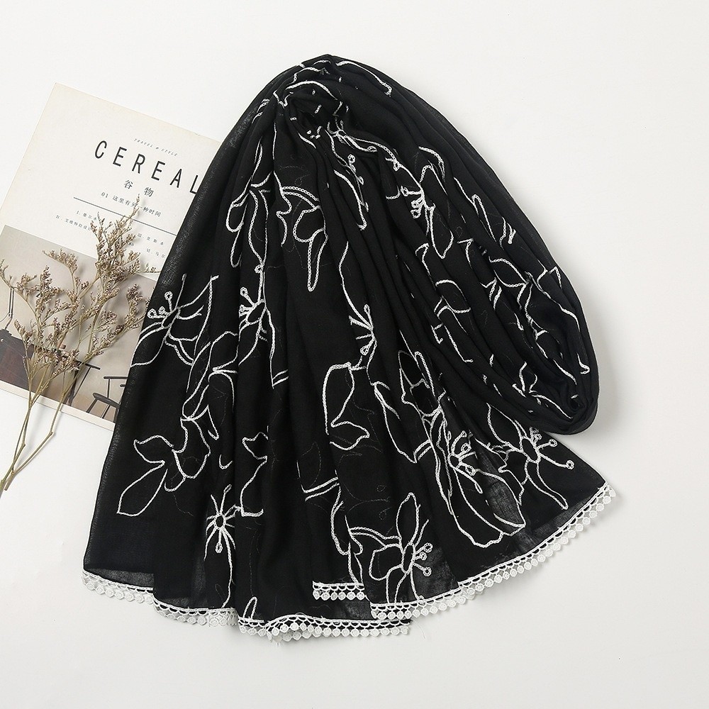 Универсальный элегантный хиджа – обзор и цена Embroidery Hijab