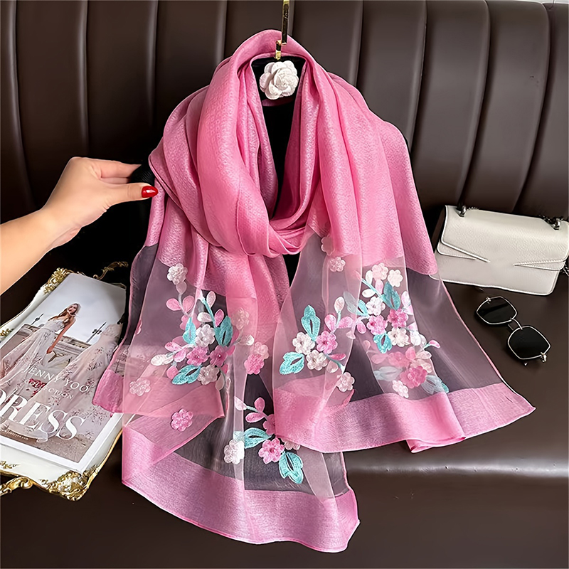 Женский шелковый шерстяной шар – обзор и цена Embroidery Hijab