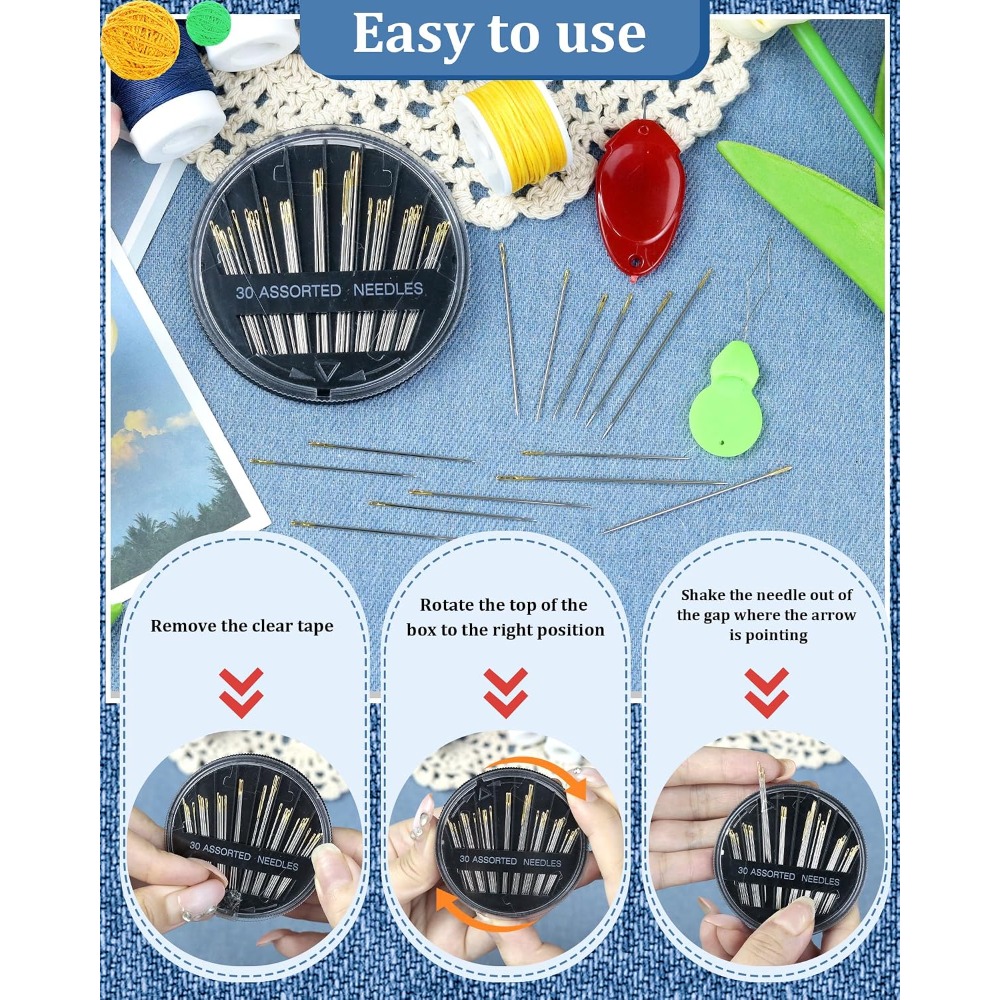 Набор из 30 стальных игл для р – обзор и цена Embroidery Kit Set